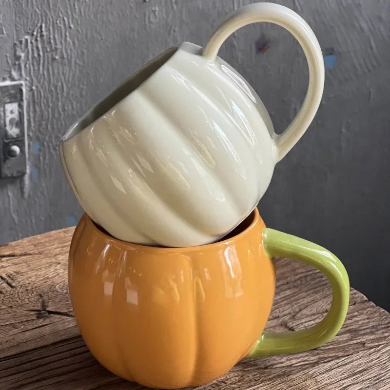 Pumpkin Patch Perks: Artistic Halloween Ceramic Coffee Mug