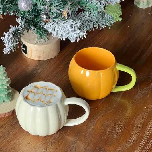 Pumpkin Patch Perks: Artistic Halloween Ceramic Coffee Mug