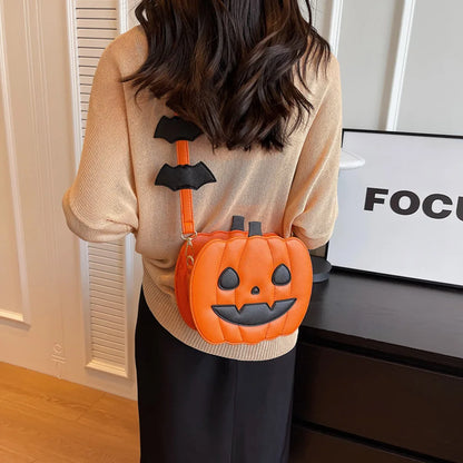 Spooky Chic: Pumpkin Crossbody Bag