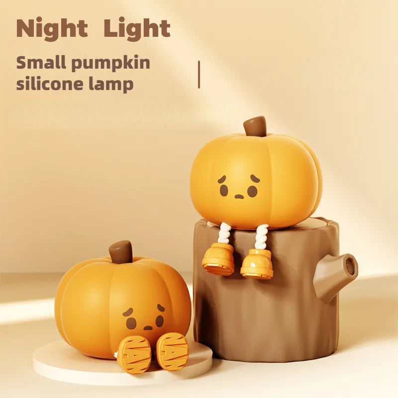 Pumpkin Glow: Adorable Dimmable Silicone Night Light